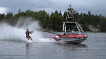 Spectacular Barefoot Water-Skiing