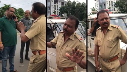 VIDEO: पुलिसकर्मी ने कार में मारी टक्कर, कहा- बहन मैंने शराब पी रखी है। आपको जो करना है करो