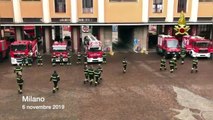 Vigili del fuoco morti ad Alessandria, l'omaggio dei colleghi di Milano (06.11.19)
