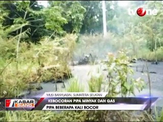 Pipa Minyak dan Gas Bumi Bocor Genangi Perkebunan Warga Musi