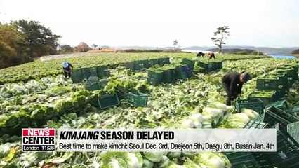 Kimjang comes late this season, December 3rd best time for Seoul