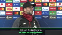 No questions? Good! - Klopp tries to leave press conference