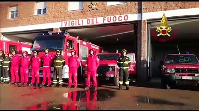 Vigili del fuoco morti ad Alessandria, l'omaggio dei colleghi di Alessandria (05.11.19)