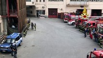 Vigili del fuoco morti ad Alessandria, l'omaggio della polizia di Genova (05.11.19)