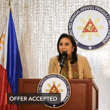 Robredo accepts Duterte offer to be anti-drug body co-chair