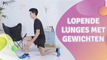 lopende lunges met gewichten - Gezonder leven