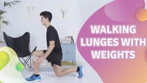 Walking lunges with weights - Step to Health