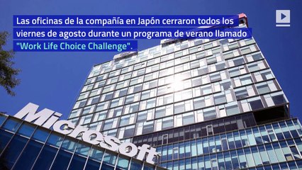 Microsoft prueba tener una semana laboral de 4 días