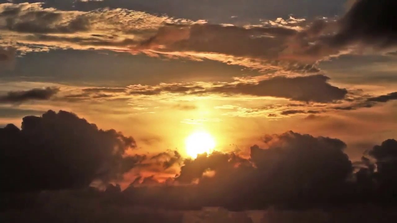 Sunrise Golden Clouds Time Lapse