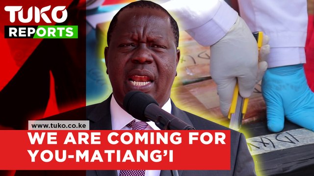 Matiang'i burns Ksh 598 million Cocaine at DCI offices