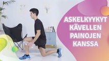 Askelkyykyt kävellen painojen kanssa - Askel Terveyteen