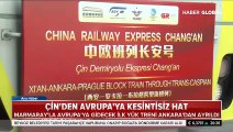 Çin'den Avrupa'ya giden tren Ankara Garı'ndan törenle uğurlandı