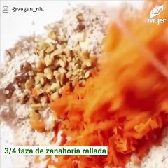 Receta para preparar muffins de zanahoria y galletas de proteínas saludables