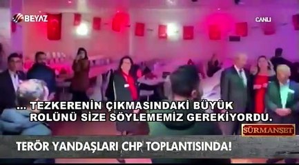 Terör yandaşları CHP toplantısında