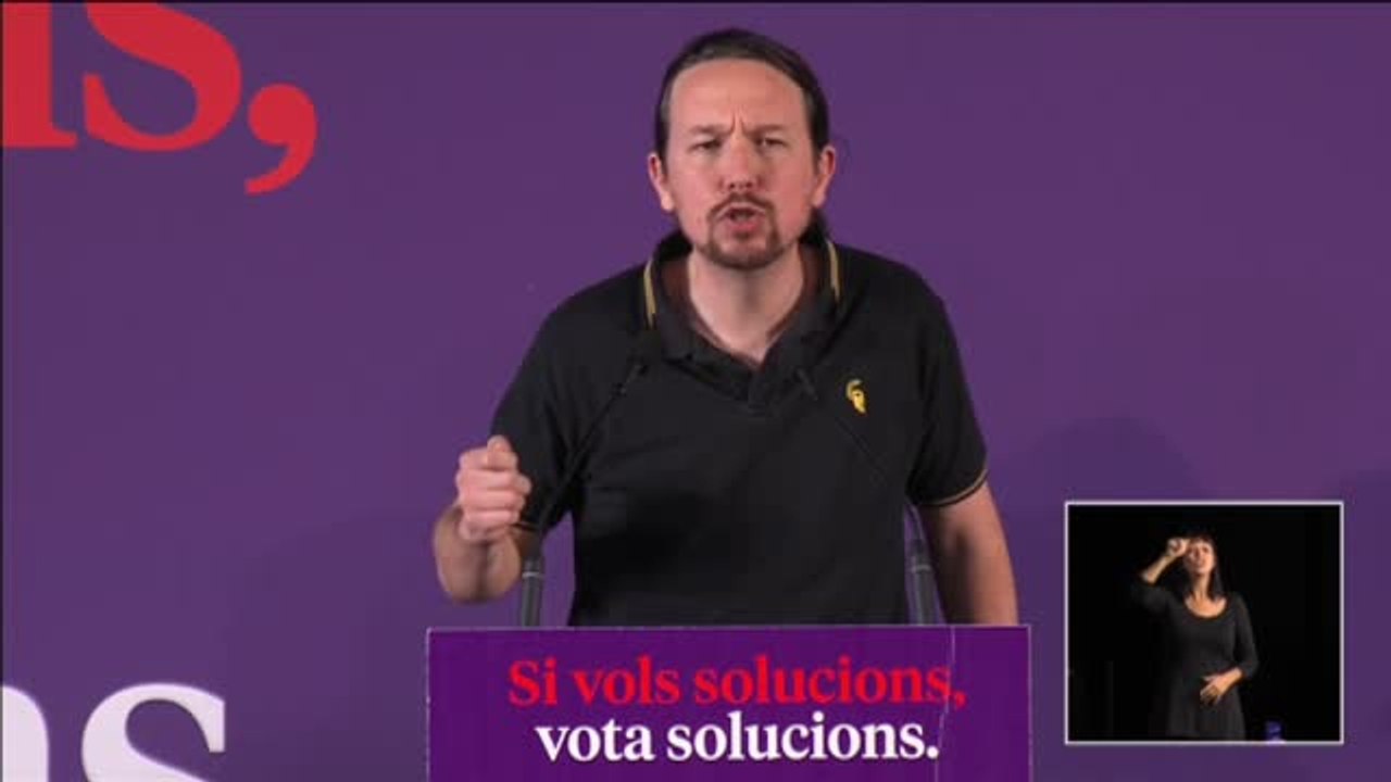 Iglesias: "Sánchez está enviando un mensaje a la derecha. Cataluña puede ser una excusa para que gobiernen juntos"