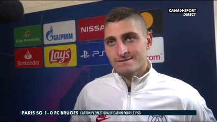 Verratti après le match face à Bruges : "On doit améliorer nos contres"