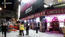 Emergency services at Piccadilly Theatre after ceiling falls in