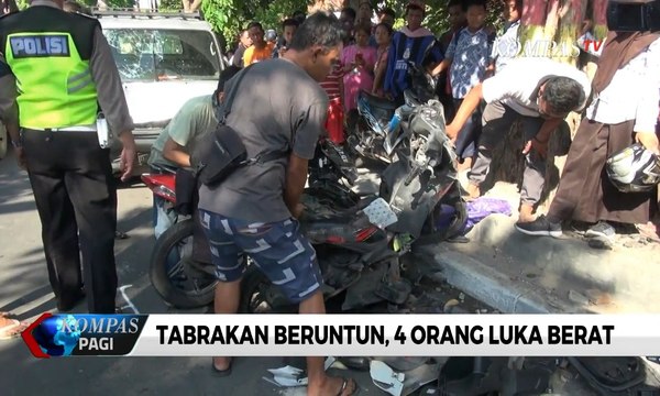 Tabrakan Beruntun, Mobil Bak Seruduk 5 Motor dan 3 Mobil
