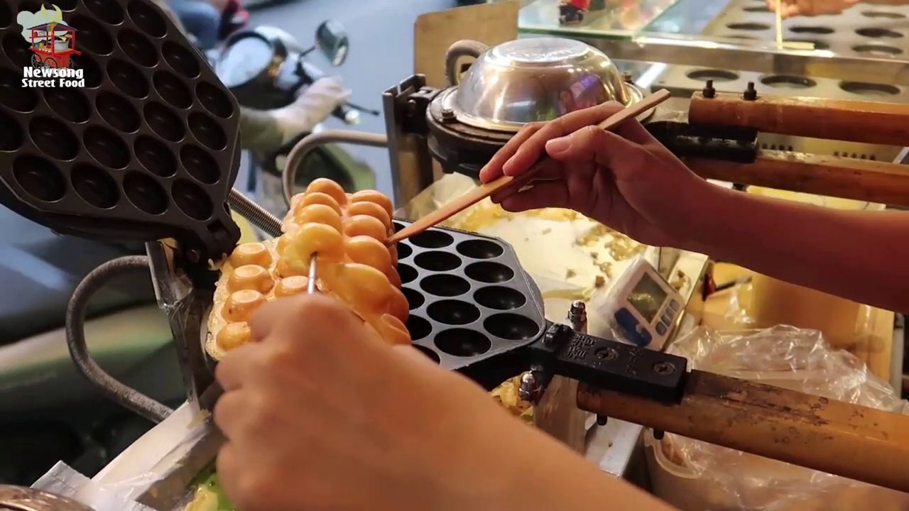 Gaufre aux œufs de rue de Saigon - Gâteaux aux œufs pas chers 1 $ - Saigon Vietnam street food