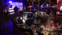 Trabzon Ortahisar'da Trafik Kazası, Otomobil Köprü Ayağına Çarptı: 2 Ölü