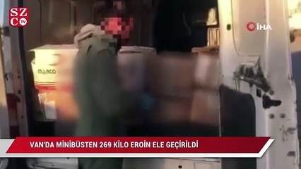 Park halindeki minibüsten 269 kilo eroin ele geçirildi