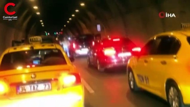 İstanbul’da asker konvoyu tüneli trafiğe kapattı