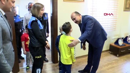 Adana lösemi hastası çocuklar, müdür aktaş'ı ziyaret etti