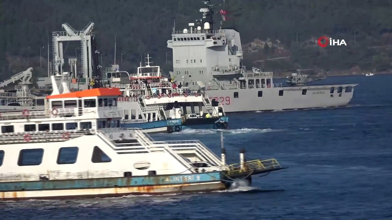 Çanakkale Boğazı'ndan peş peşe NATO gemileri geçti
