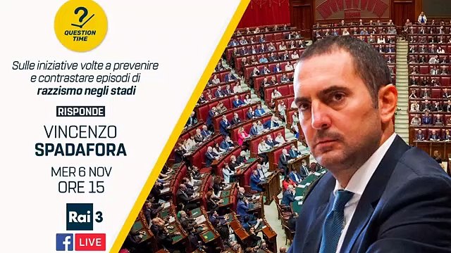 Spadafora - Question Time sulle iniziative contro il razzismo negli stadi (06.11.19)