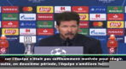Groupe D - Simeone : "Je suis le premier responsable"