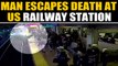 Watch: California man miraculously escapes death at Coliseum Station, video viral | OneIndia News