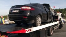 Kuzey Marmara otoyolunda 3 araç birbirine girdi: 1’i ağır 3 yaralı