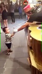 Funny kids - funny baby - Turkish ice cream