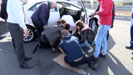 Beykoz kuzey marmara otoyulu'nda kaza 4 yaralı