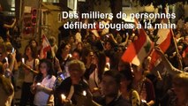 Liban: veillée aux chandelles en soutien au mouvement de contestation