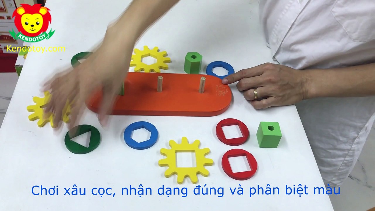 đồ chơi bánh răng thông minh cho bé bằng gỗ