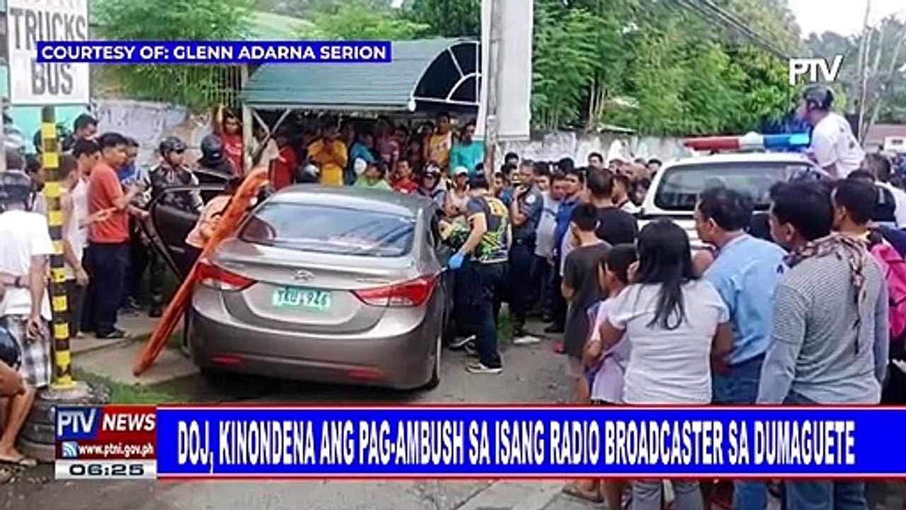 DOJ, kinondena ang pag-ambush sa isang radio broadcaster sa Dumaguete