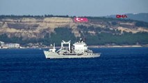 Çanakkale nato'ya bağlı savaş gemileri, çanakkale boğazı'ndan geçti