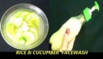 Rice and Cucumber Face Wash for Skin Whitening Anti Aging Get Glowing Clear Fair Spotless Skin
