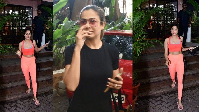 Spotted: Janhvi Kapoor & Amrita Arora at Antigravity Gym in Bandra