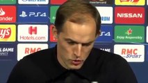 Football - Champions League - Thomas Tuchel en conférence de presse après la victoire du PSG contre Bruges