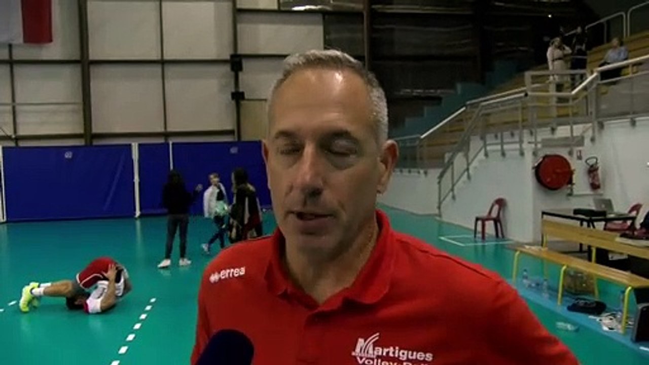 Christophe Charroux et Jeremy Slih avant Mende Martigues Volley