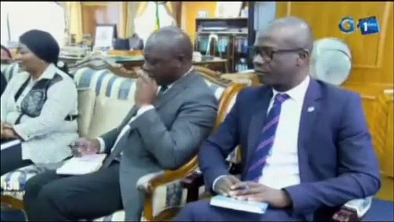 RTG/Audience du premier Ministre, Julien Nkoghe Bekale avec l`ambassadeur de Russie et le représentant de l`union Européenne