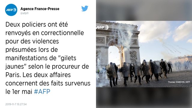 Gilets jaunes. Deux policiers en correctionnelle pour des violences lors de la manifestation du 1er mai 2019