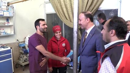 Valisi Erin ve beraberindeki heyet, Rasulayn'da incelemelerde bulundu