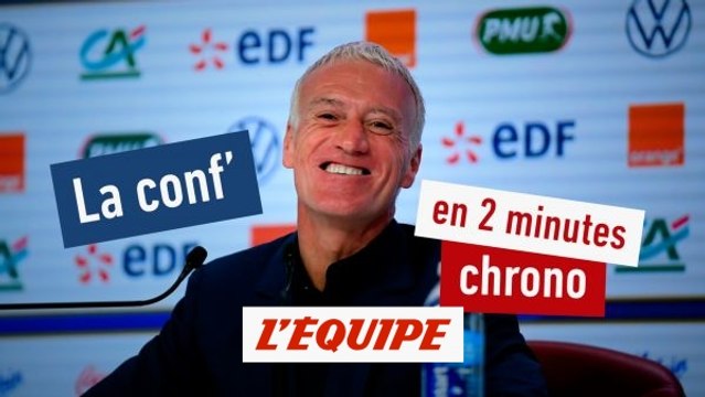 La conf' de Deschamps en 2 minutes chrono - Foot - Bleus