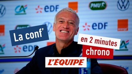 La conf' de Deschamps en 2 minutes chrono - Foot - Bleus