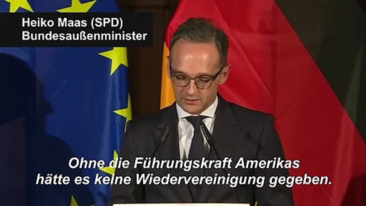 Maas: Ohne Amerika hätte es keine Wiedervereinigung gegeben