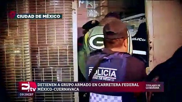 Detienen en la México-Cuernavaca a siete sujetos en posesión de armas largas