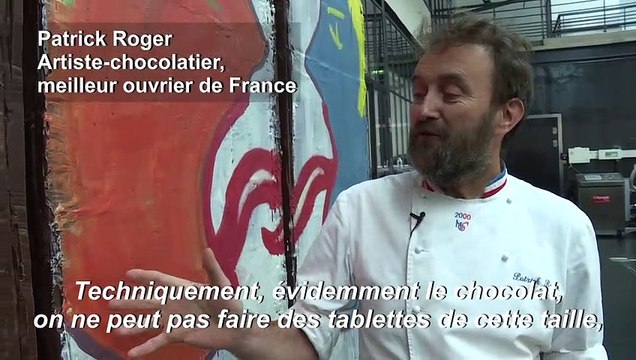 Chute du mur de Berlin: Patrick Roger créé une réplique en chocolat
